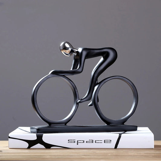 Modern Abstract Resin Bicycler Cyclist Statue