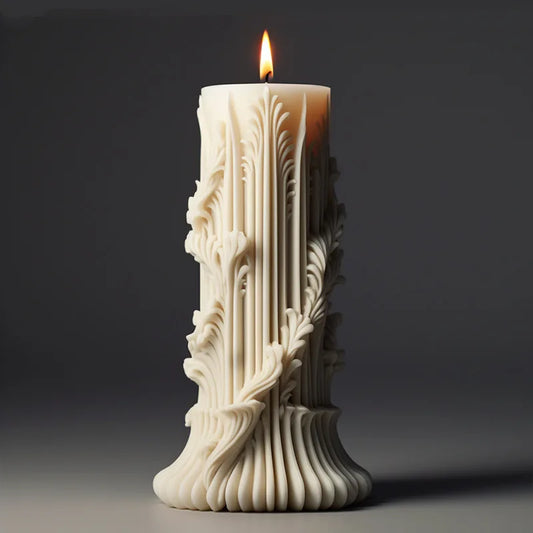 DIY Pattern carving cylindrical candle silicone mold