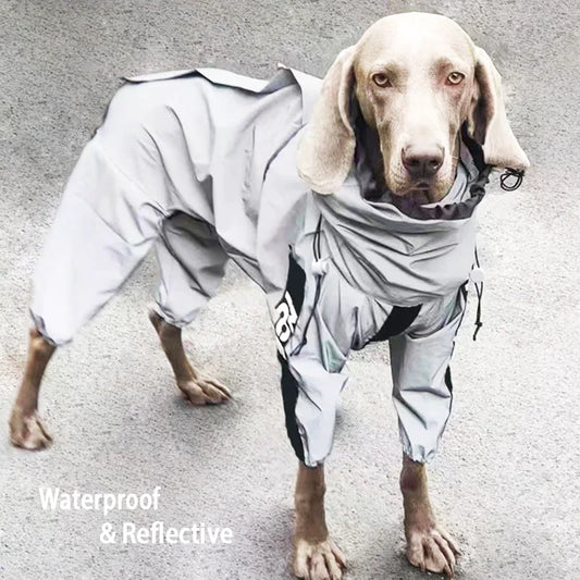 Reflective Pet Dog Jumpsuit Waterproof Raincoat